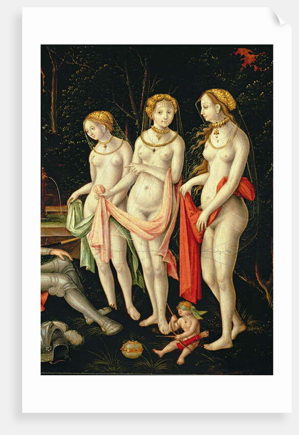 The Destruction of Troy and the Judgement of Paris, detail depicting Artemis, Hera and Aphrodite, 1540 by Matthias Gerung or Gerou