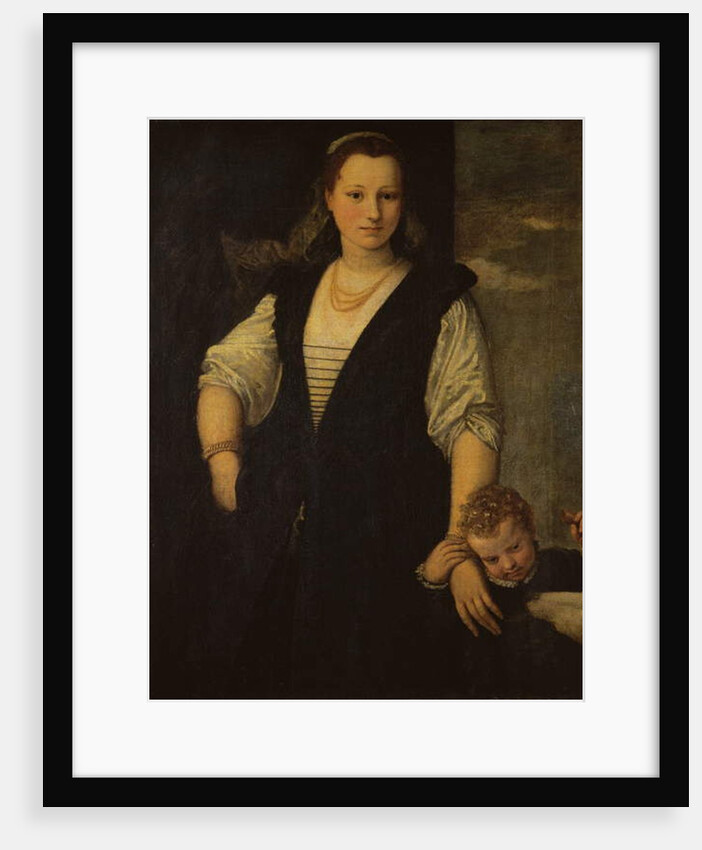 Portrait of a Woman with a Child and a Dog by Veronese
