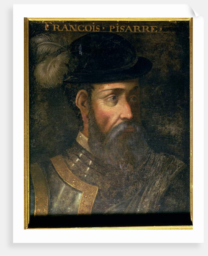 Portrait of Francisco Pizarro Spanish conqueror of Peru by Jean Monier or Mosnier
