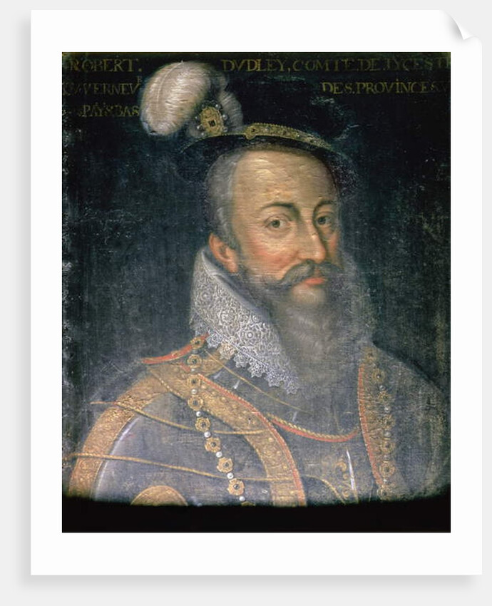 Portrait of Robert Dudley Earl of Leicester by Jean Monier or Mosnier