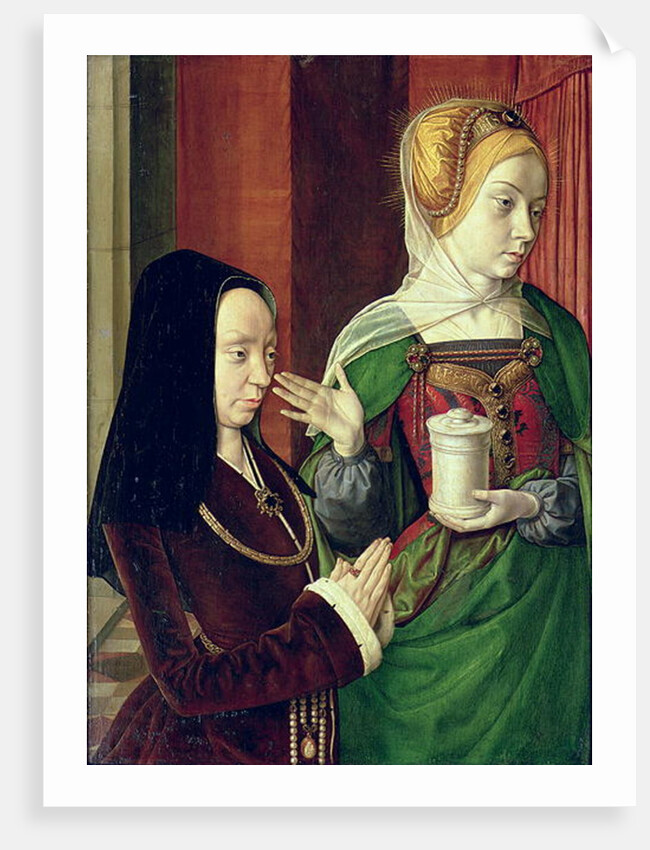 Madeleine of Bourgogne presented by St. Mary Magdalene by Master of Moulins