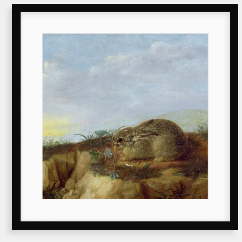 A Hare in a Landscape by Heinrich Lihl