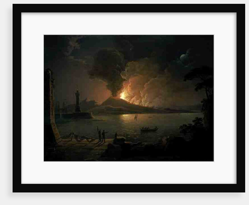 A View of Mount Vesuvius Erupting by Abraham Pether