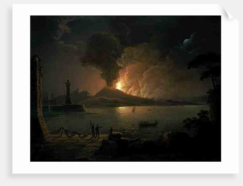 A View of Mount Vesuvius Erupting by Abraham Pether