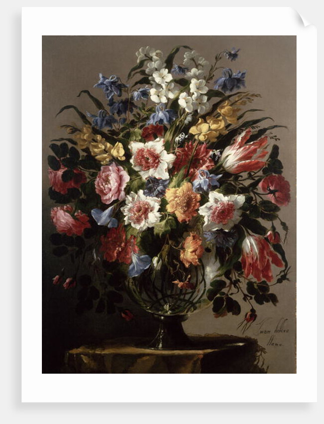 Still Life of Flowers in a Glass Vase by Juan de Arellano