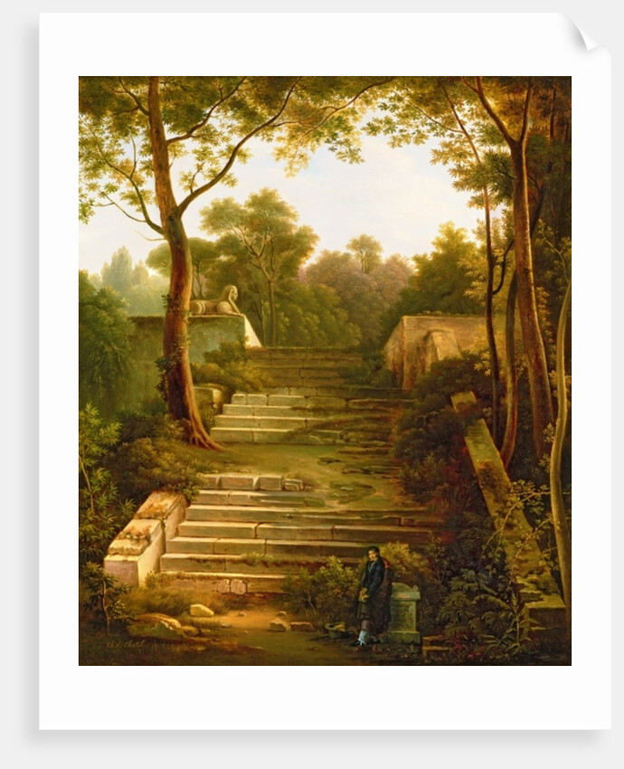 An Artist within the Ruins of an Italian Garden by Charles de Chatillon