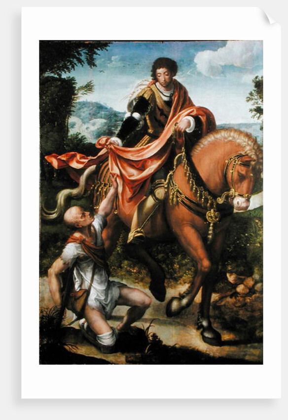 Saint Martin dividing his Cloak by Pieter Coecke van Aelst