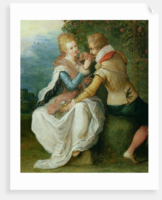 Two Lovers in a Garden by Frans II the Younger Francken