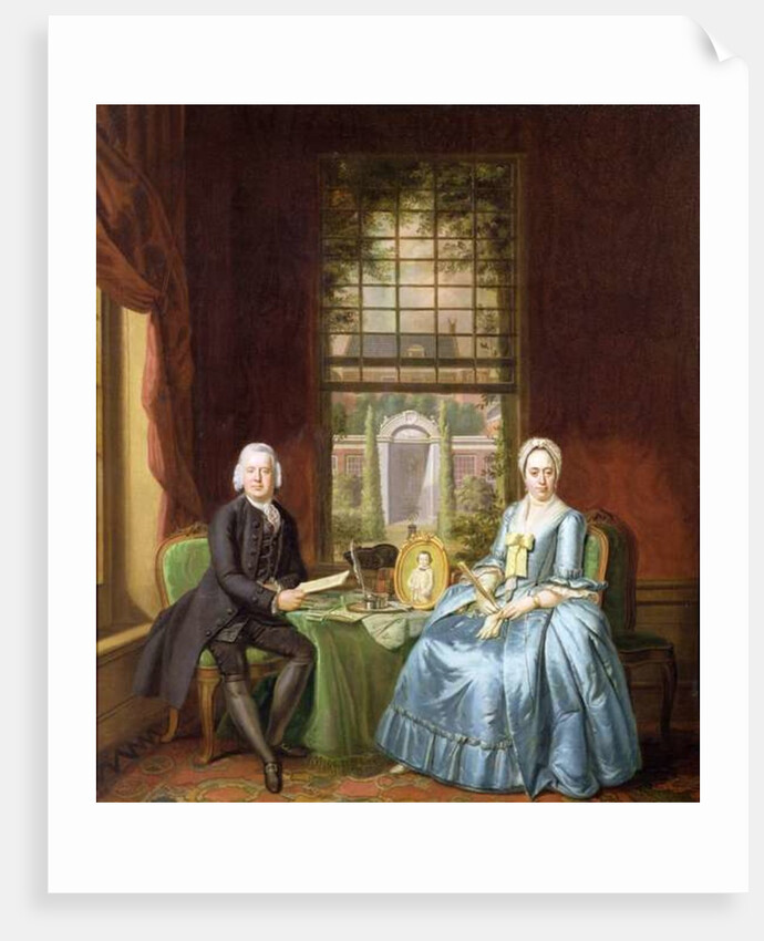 A family Portrait of a Gentleman and his Wife by Hendrik Pothoven