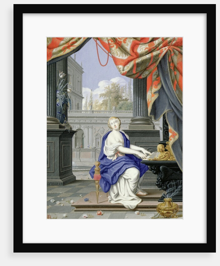 St Cecilia seated playing an Organ by Johann Ziegler