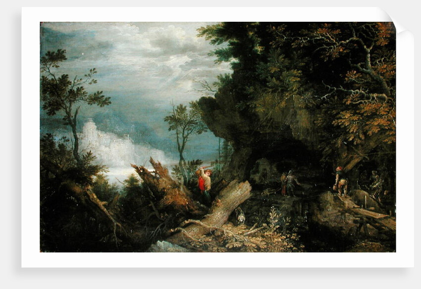 A Rocky Landscape with the Entrance to a Mine by Roelandt Jacobsz. Savery