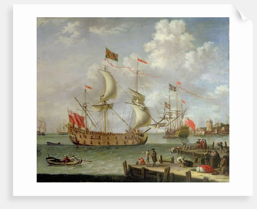 The Royal Yacht off shore by Nicolas de Castro