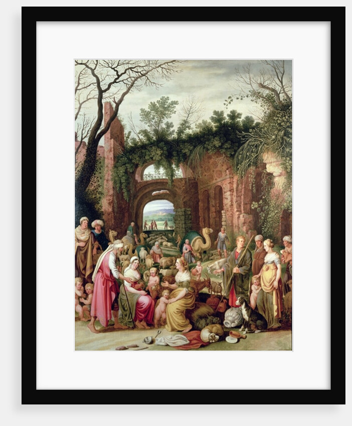 Laban Searching for the Stolen Teraphims Amongst Jacob's caravan by Willem van Nieulandt