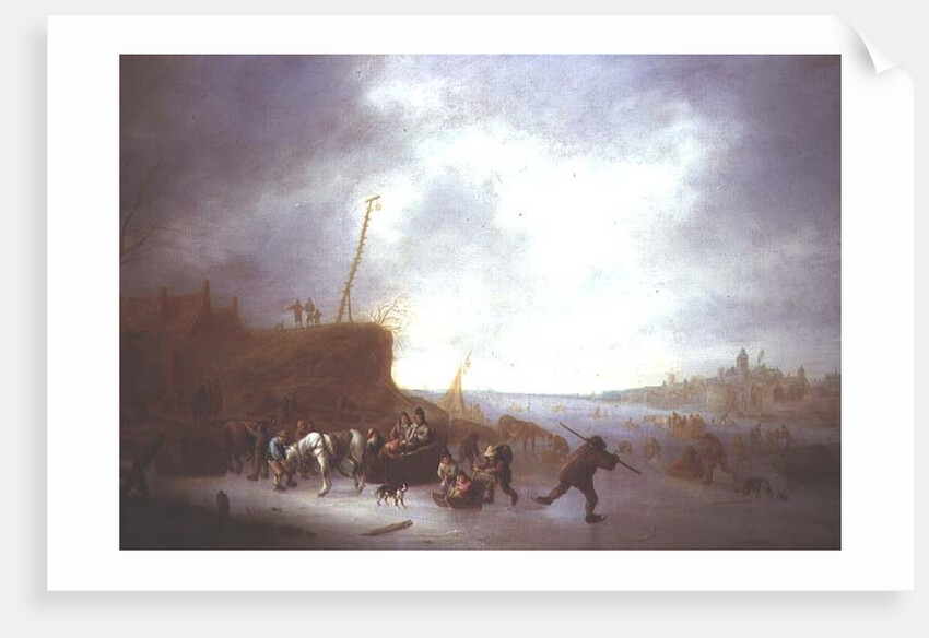 Winter Landscape with Skaters by Adriaen Jansz. van Ostade