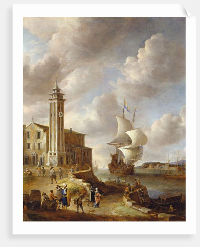 The Herring Packer's Tower, Amsterdam, with Figures by Anthonie Beerstraten