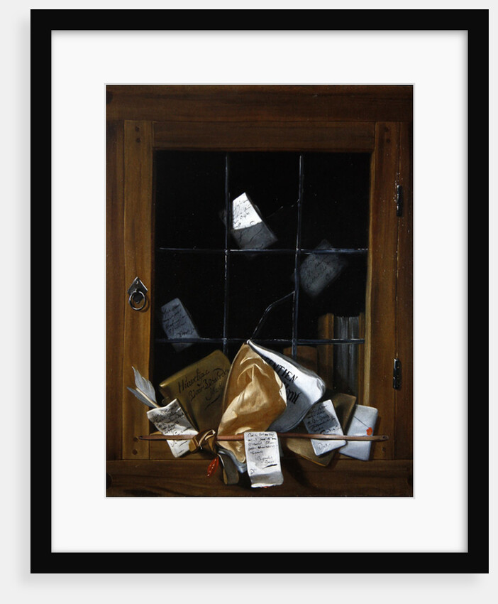 Trompe l'oeil of a cabinet door by Cornelis Norbertus Gijsbrechts