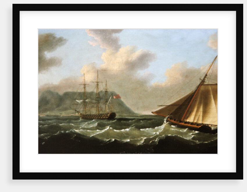 Shipping off Cape Town, 1806 by J. Francis Sartorius