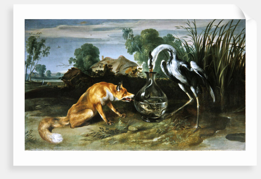 The Fox and the Crane from Aesop's Fables by Frans Snyders