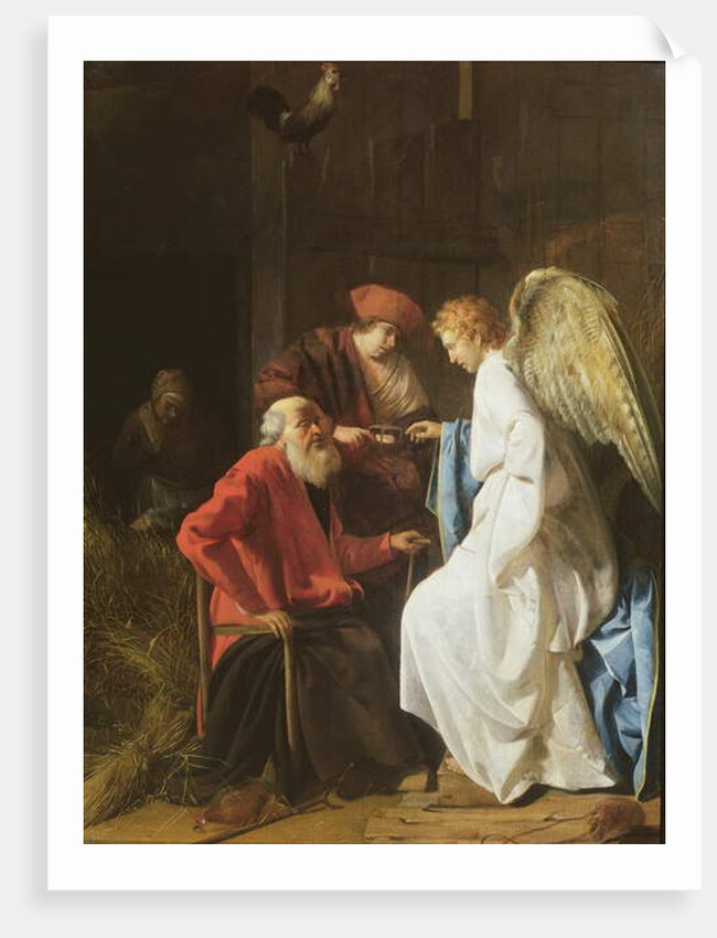 Tobias and the Angel curing the Blindness of Tobit, 1630 by Simon Henrixz van Amersfoort