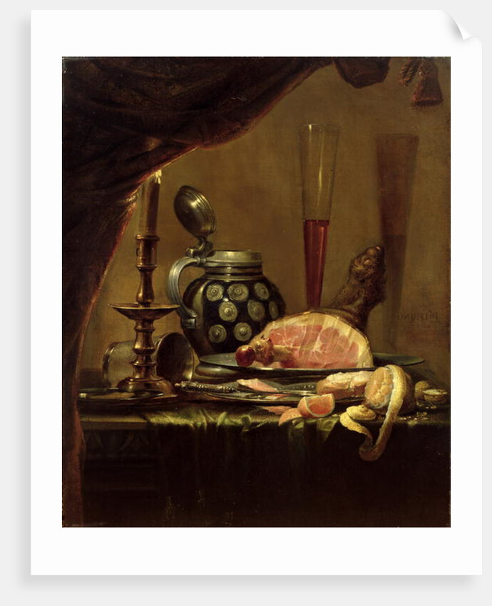 Still Life with Ham by Pieter de Ring