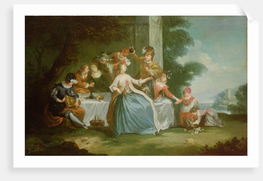 Figures Feasting by French School