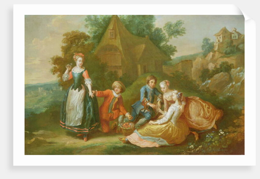 Figures Feasting by French School