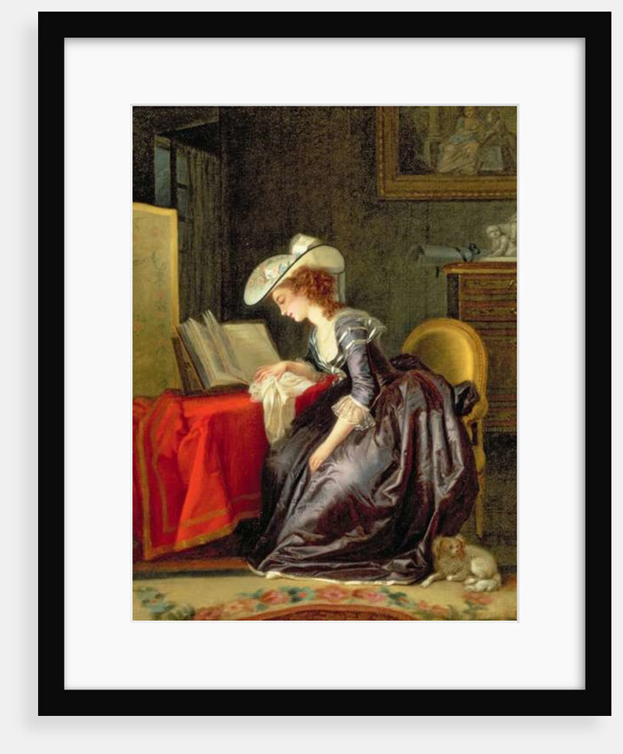 Woman Reading a Book by Jean-Frederic Schall