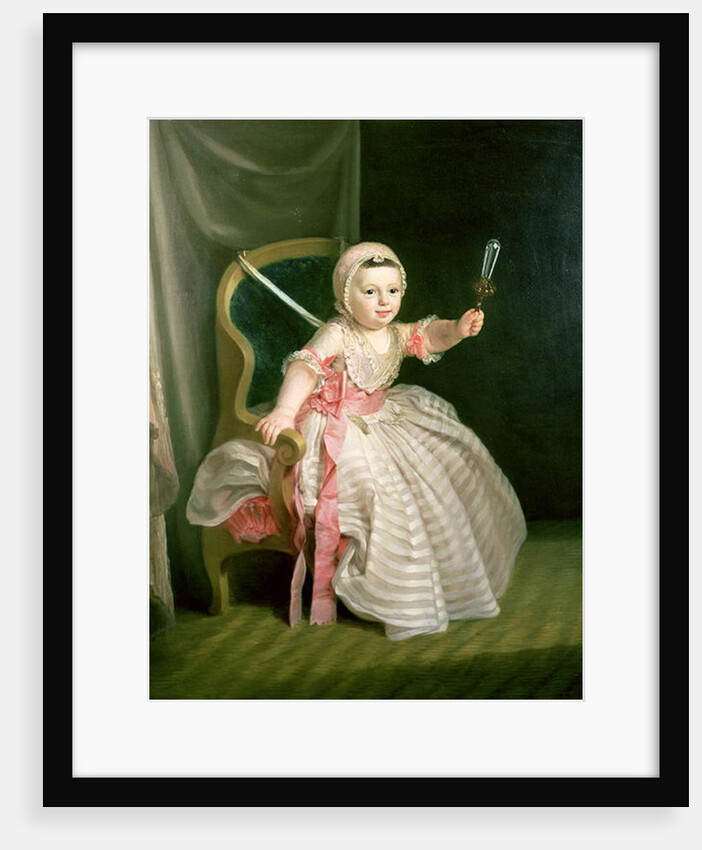 Portrait of a Child holding a Rattle by Niels Rode or Roode