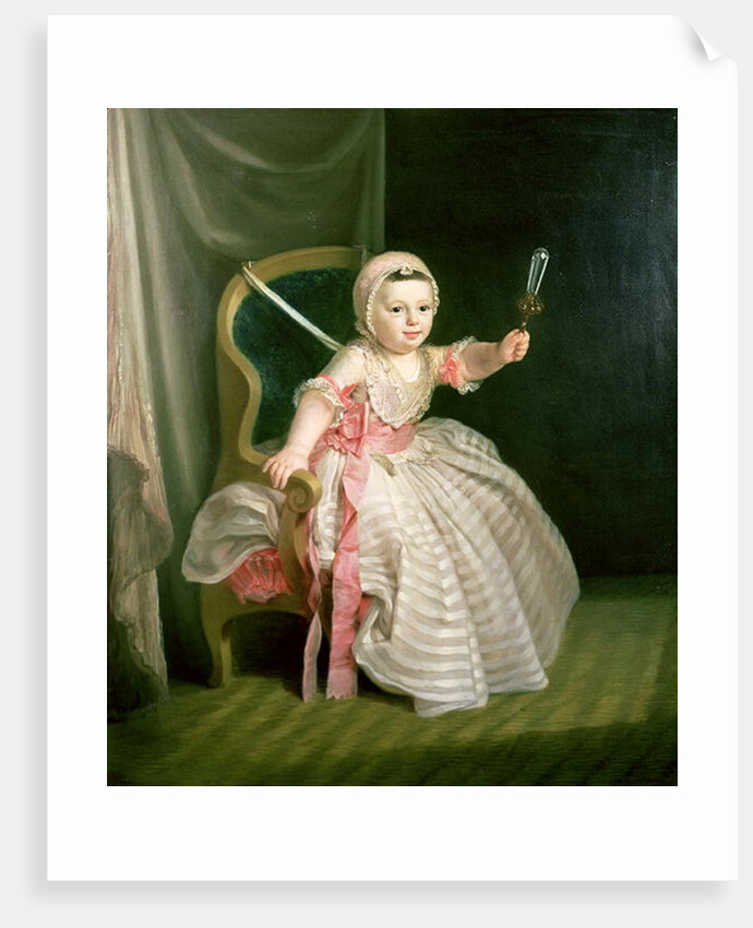 Portrait of a Child holding a Rattle by Niels Rode or Roode