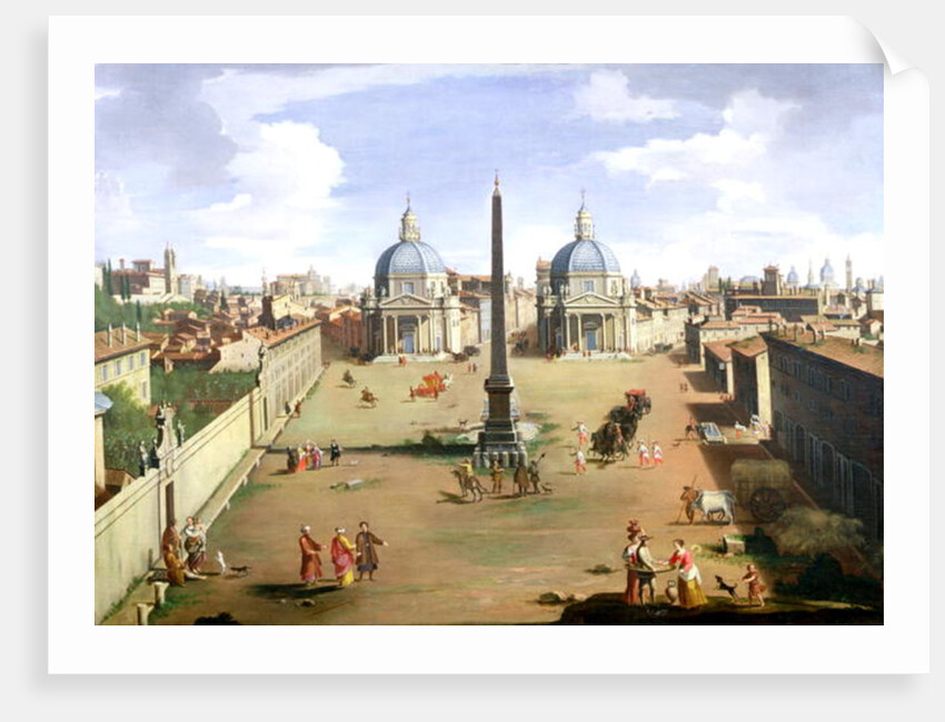 A View of the Piazza del Popolo in Rome by Gaspar van Wittel