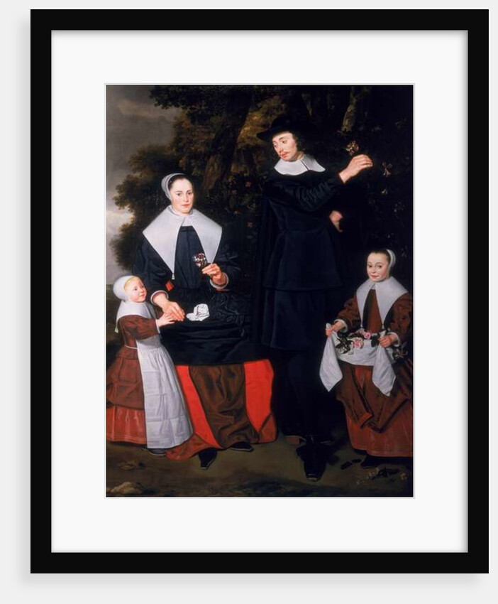 A Gentleman with his Wife and two Children by Hendrick ten Oever