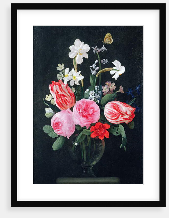 Roses, Narcissi, Tulips and other Flowers by Christiaan Luykx or Luycks