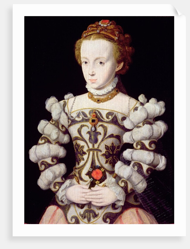 Portrait of a girl holding a rose by Corneille de Lyon