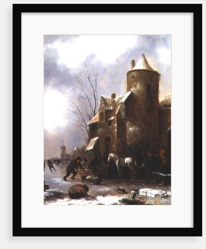 Winter landscape by Claes Molenaer