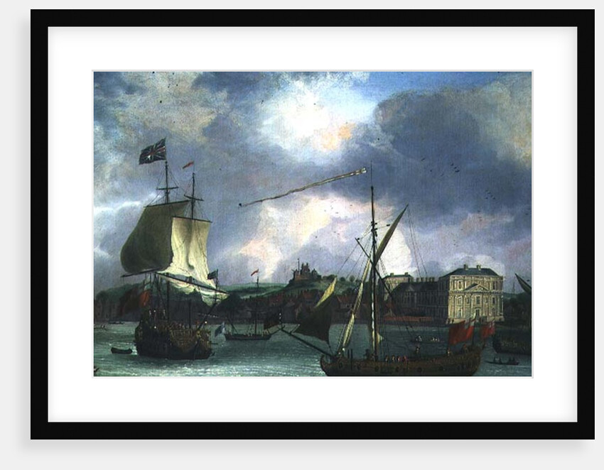 View of Greenwich with shipping by Isaac Sailmaker
