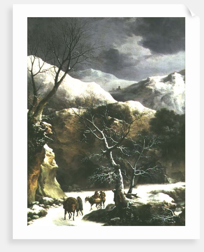 Winter landscape by Francesco Foschi