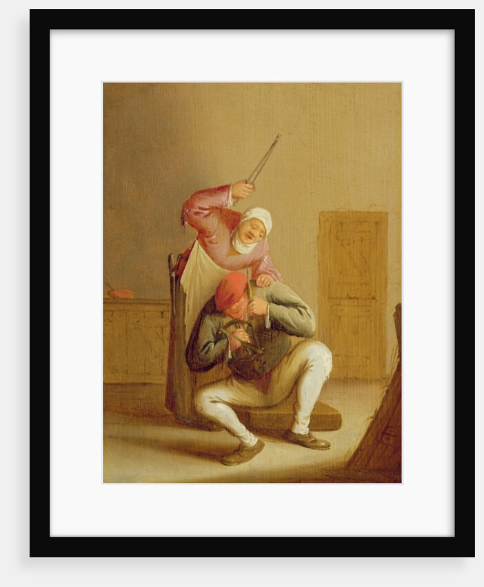 A Wife Beating her Husband by Bartholomeus Molenaer