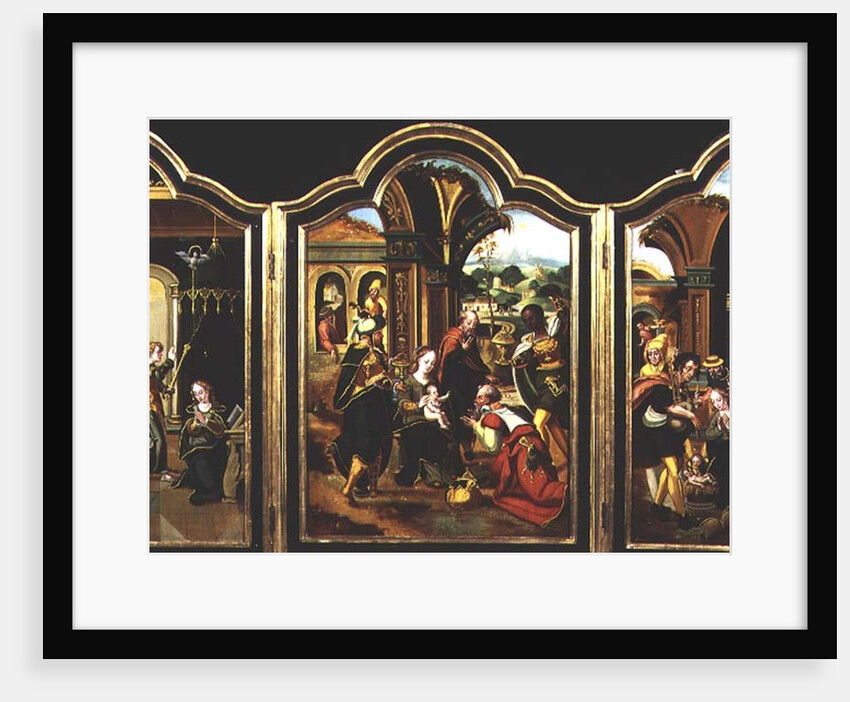 Triptych: The Adoration of the Magi, Annunciation, Adoration of the Shepherds by Flemish School