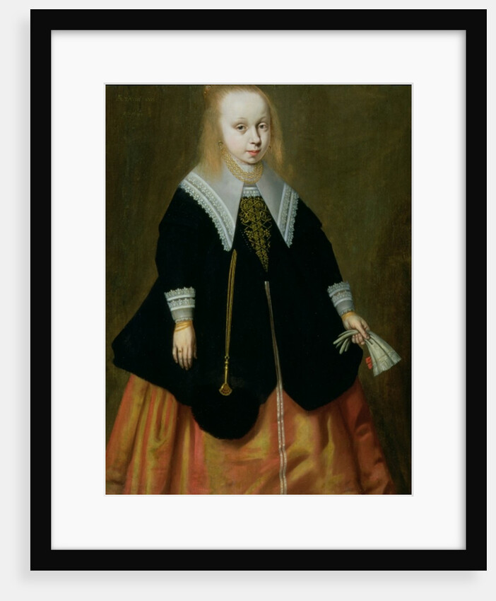 Portrait of a young girl, Friesland School, 1644 by Dutch School
