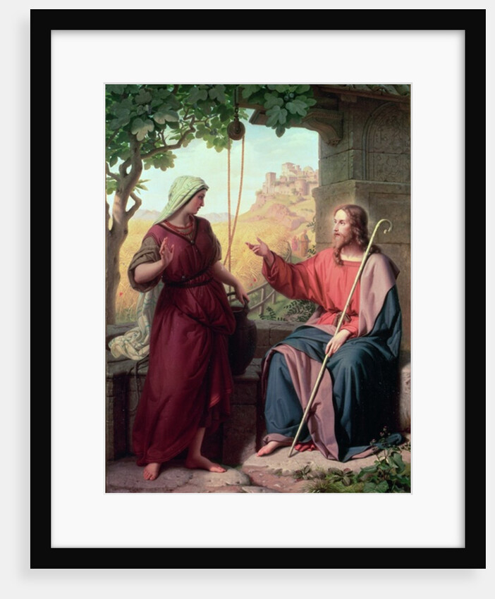 Christ and the Woman of Samaria at the Well, 1854 by Moritz Daniel Oppenheim