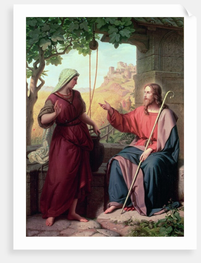 Christ and the Woman of Samaria at the Well, 1854 by Moritz Daniel Oppenheim