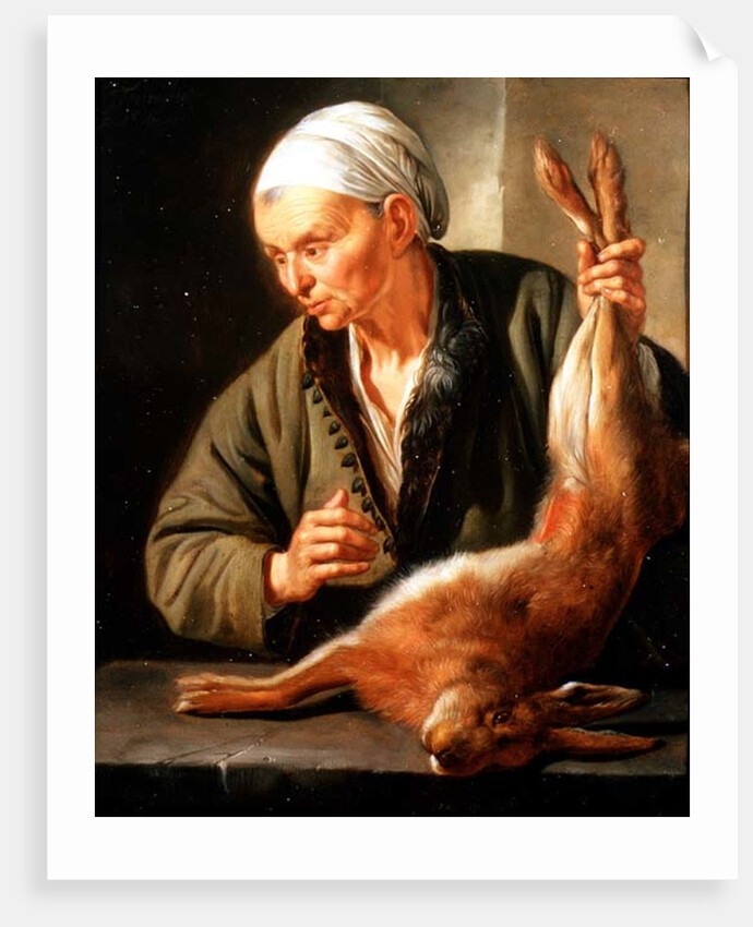 Woman with a dead hare, 1675 by Jacob Toorenvliet