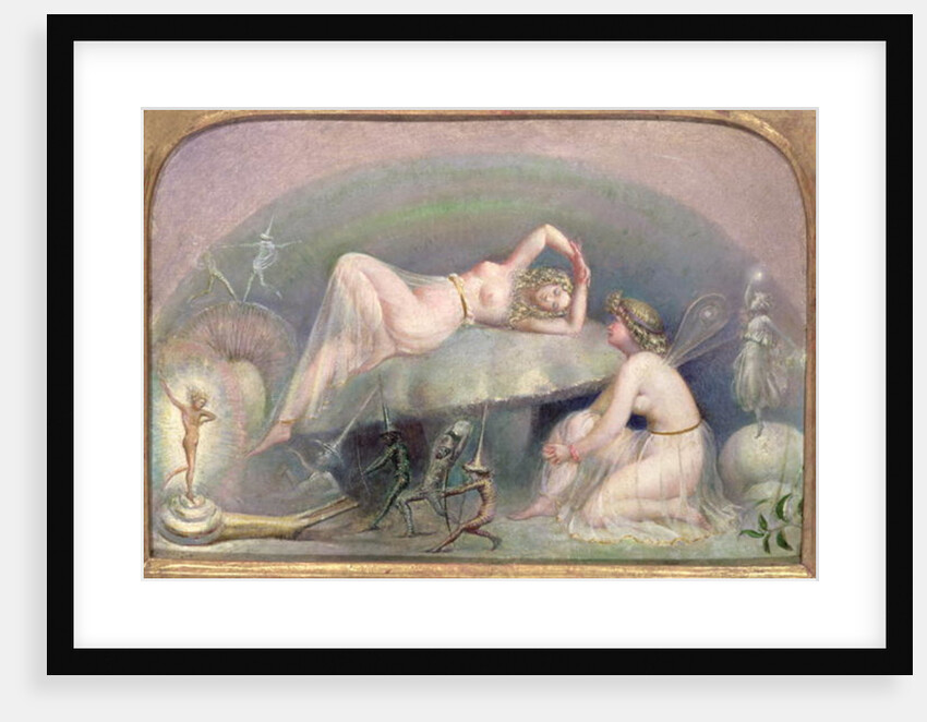 Fairy resting on a Mushroom, c.1860 by Thomas Heatherley
