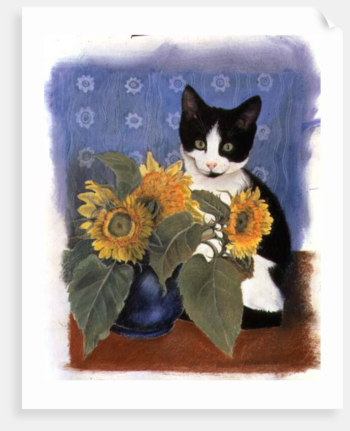 Chess and Sunflowers by Anne Robinson