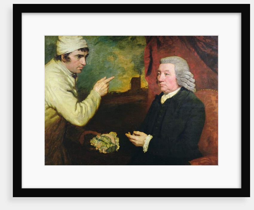 A gentleman and a miner with a specimen of copper ore by John Opie