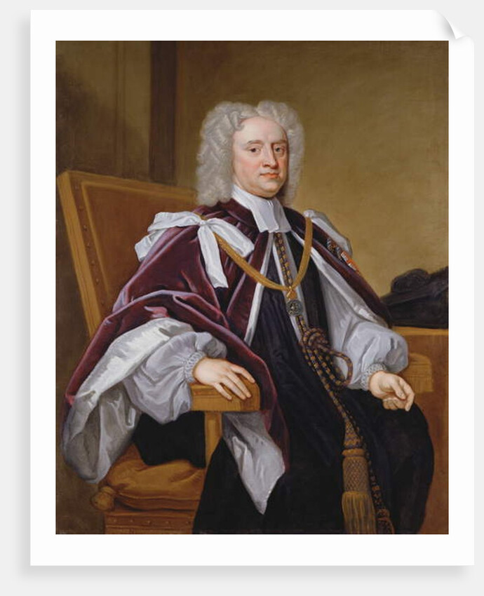 Portrait of Bishop Trelawny, one of the Seven Bishops who petitioned against James II's Declaration of Indulgence and were tried for libel by Godfrey Kneller