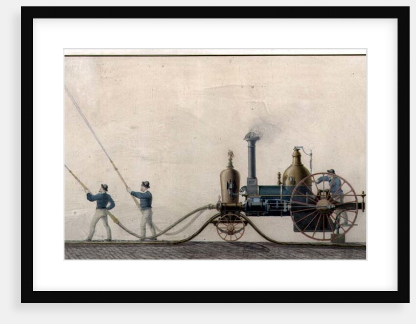 The first steam fire engine used in the United States in 1841, 1865 by P.R. Hodge