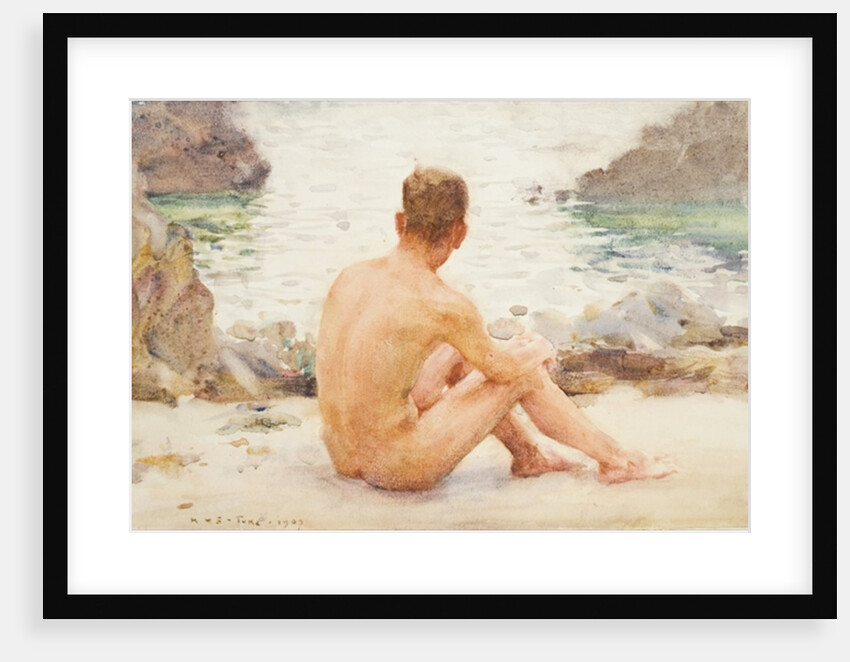 Charlie Seated on the sand, 1907 by Henry Scott Tuke