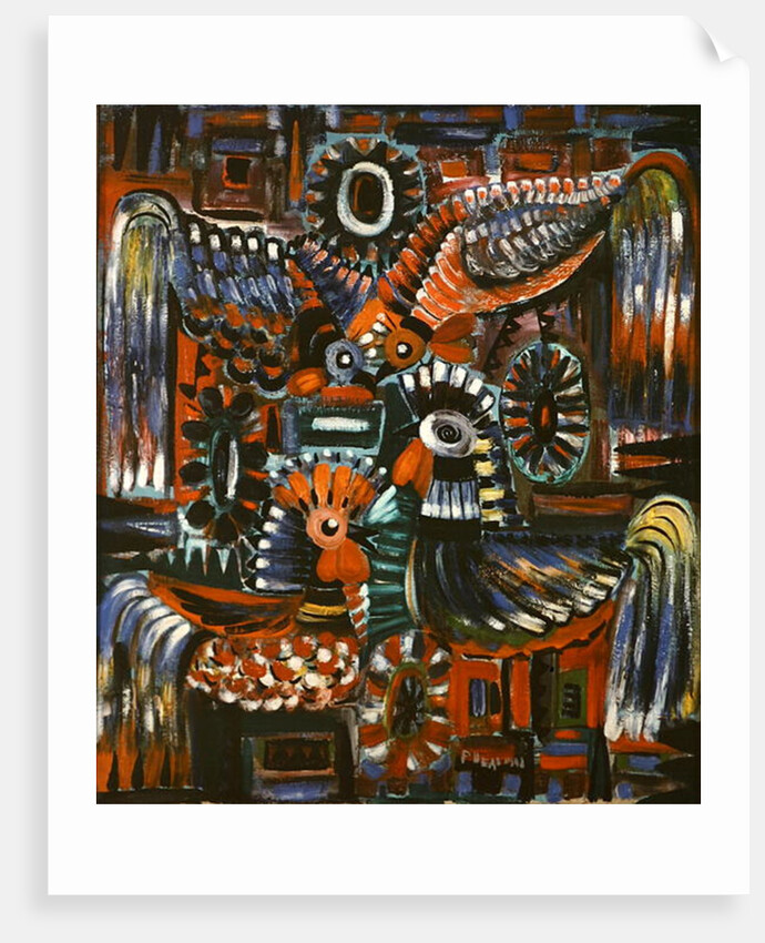 Roosters, 1967 by Radi Nedelchev