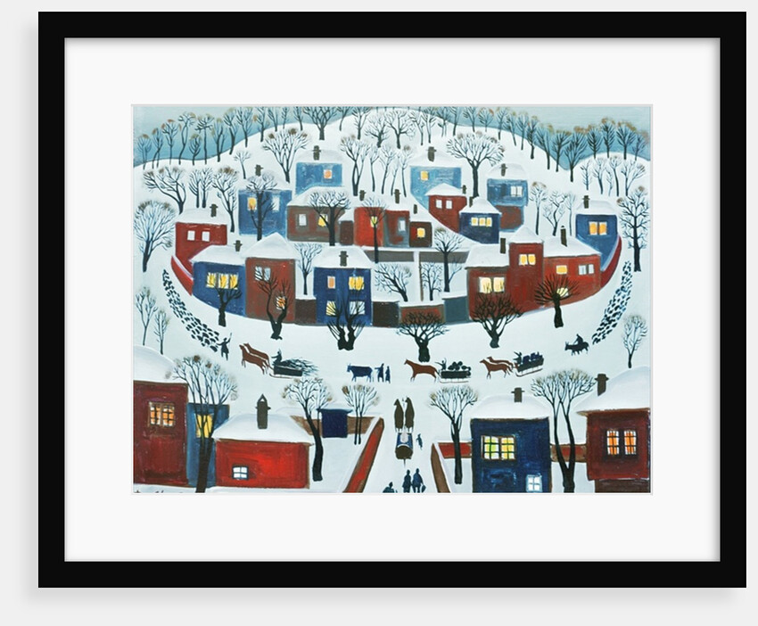 Winter Village, 1969 by Radi Nedelchev